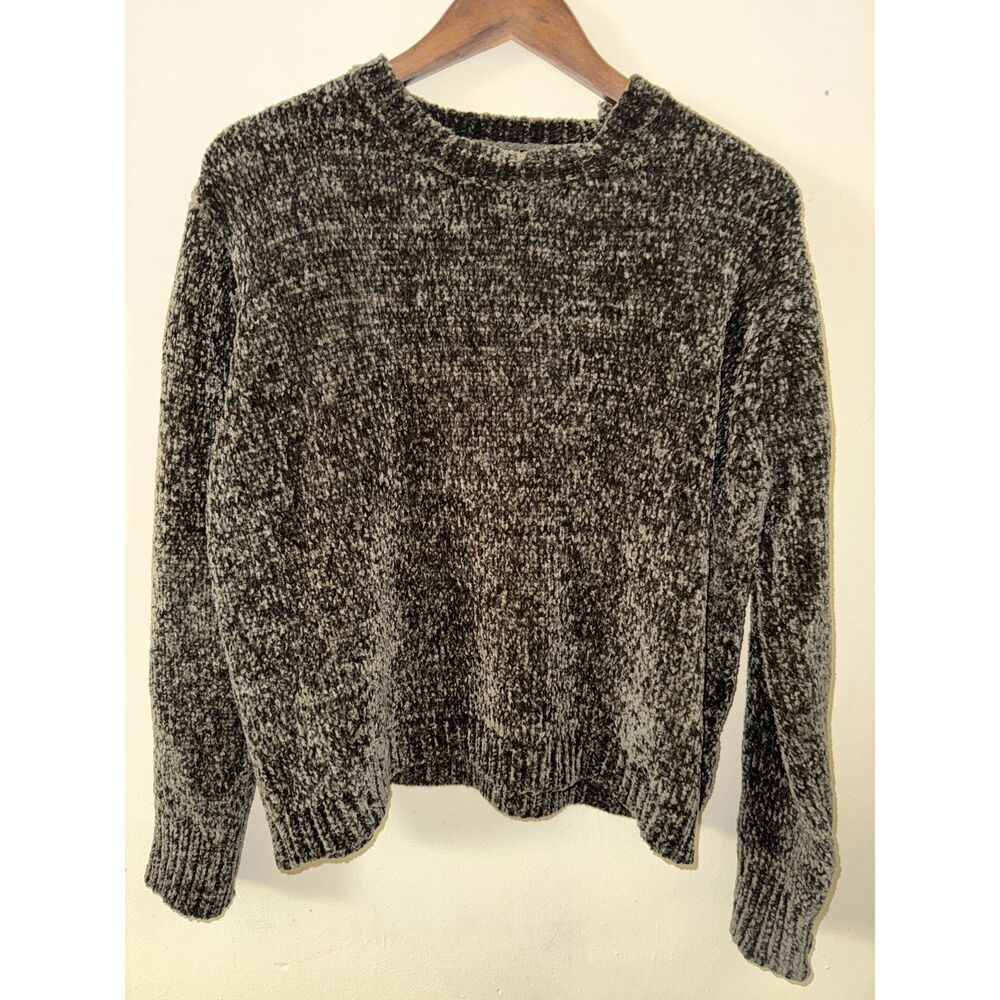 Sadie & Sage Grey Chenille Crewneck Sweater M